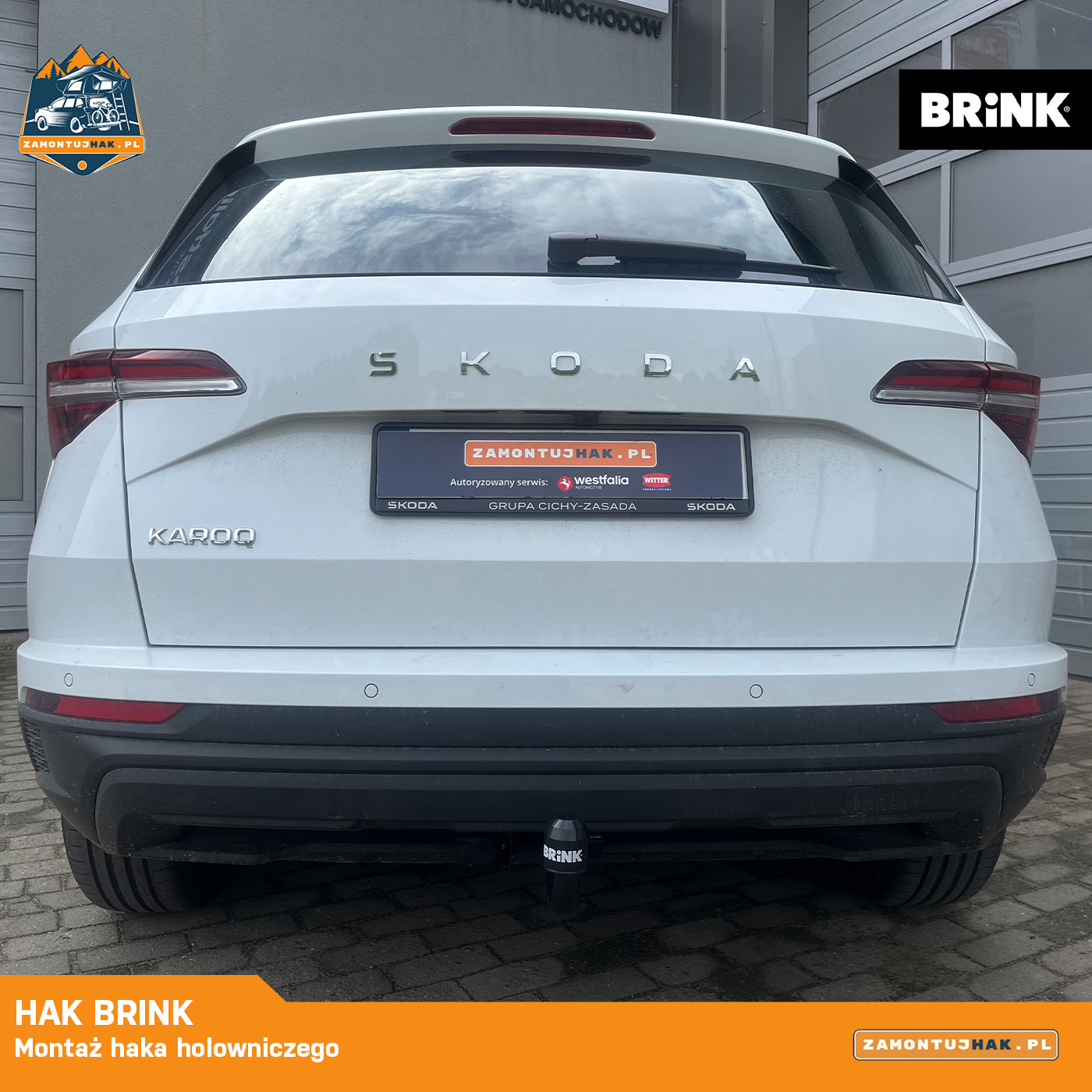 Montaż haka Brink w Skoda Karoq wykonany przez ZamontujHak.pl